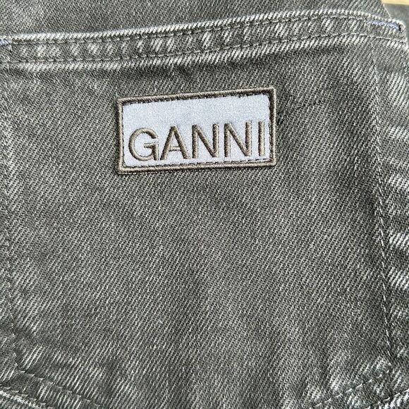 Ganni Black Jeans with Classic Twill Weave - Picture 3 of 5